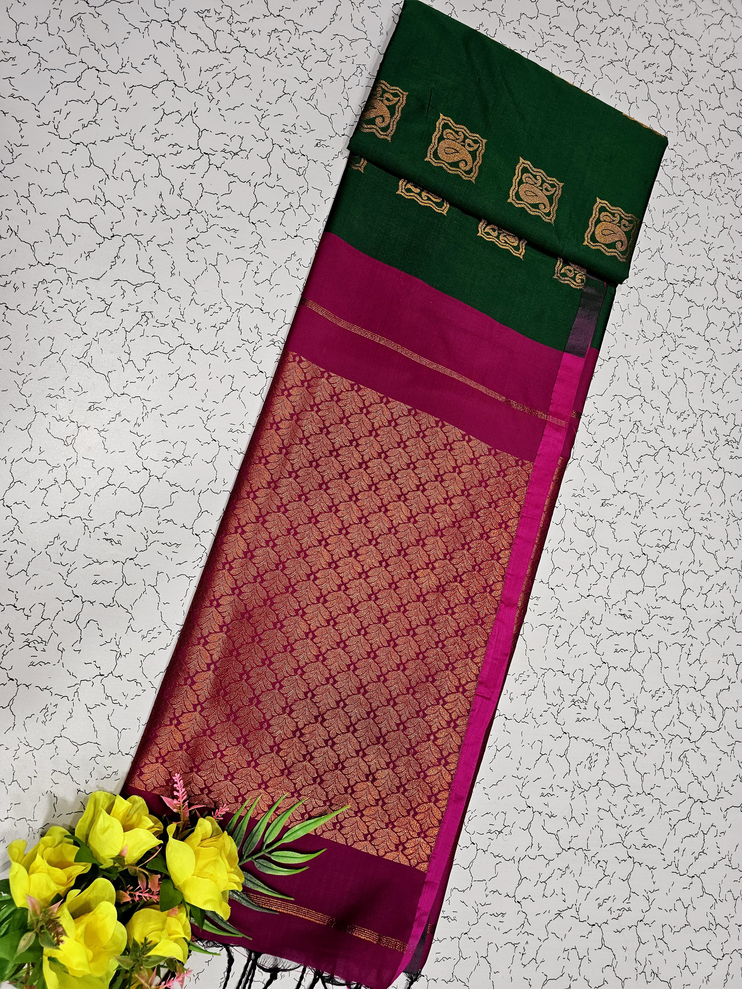 Kupera Korvai Bridal Silk Saree – Sugabogam