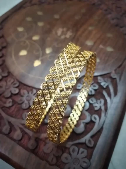 Radiant Gold Tone Bangles – Sugabogam