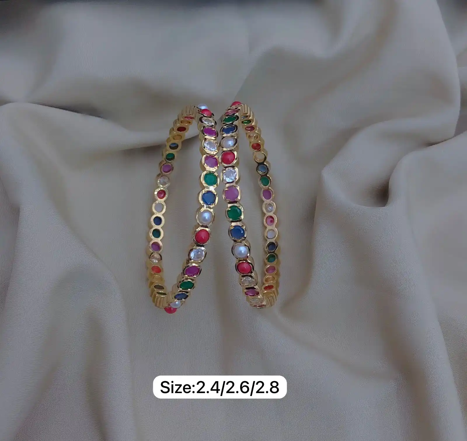 Golden Radiance Stone Bangles – Sugabogam