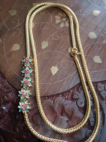 Gold Plated Flower Mopu Chain