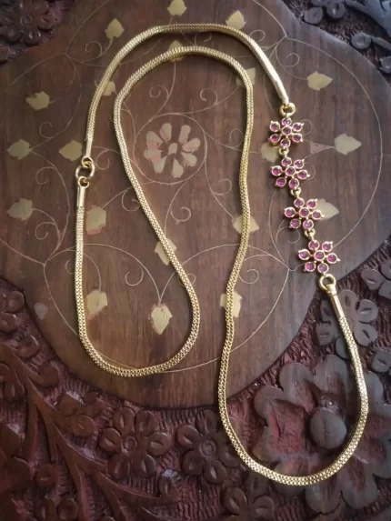Premium Quality Ruby Flower Mopu Chain
