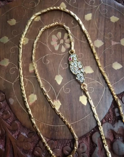 Micro Gold Polish Stone Mopu Chain