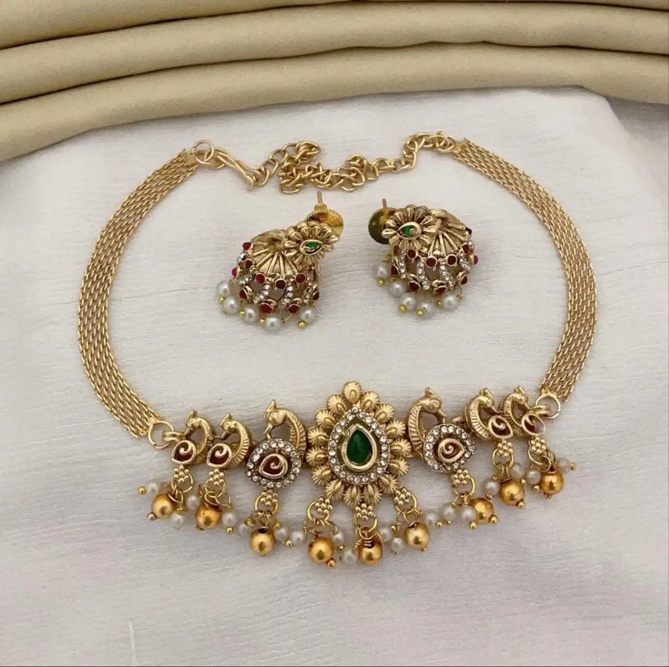 Matte Mystic Peacock Adornments Choker – Sugabogam