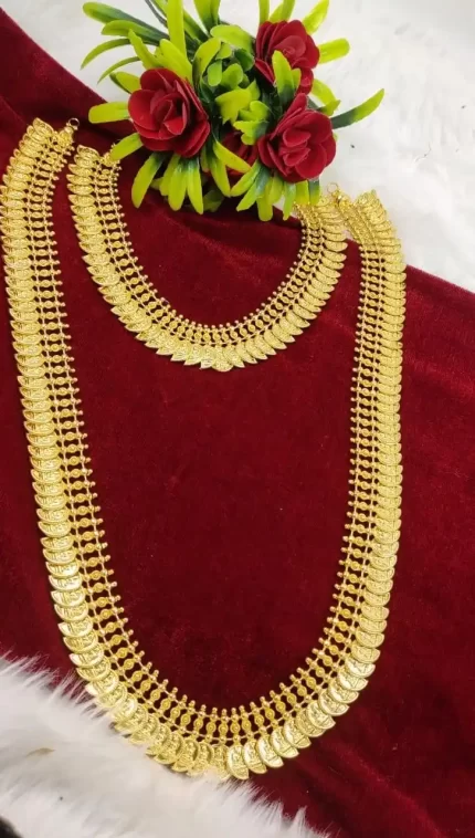 Micro Gold Lakshmi Maga Mala Combo Set