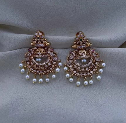 Matte Finish CZ  Bridal Ear RIng