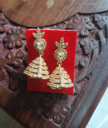 Gold Tone CZ Jumiki
