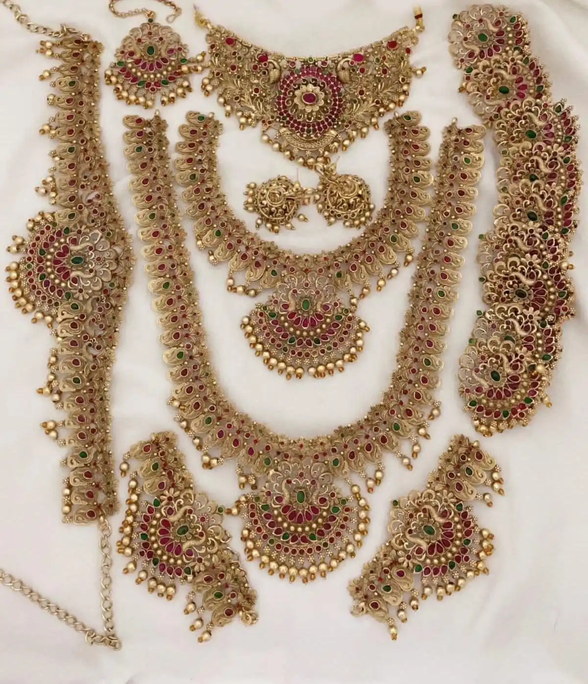 Matte Peacock Grace Bridal  Set – Sugabogam