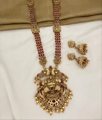 Matte Finish Lakshmi Haram Set