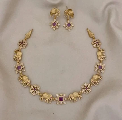 Premium Quality Elephant Design CZ Set