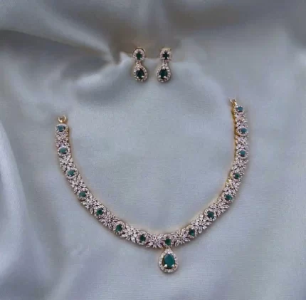 Opulent Gold Tone CZ Set