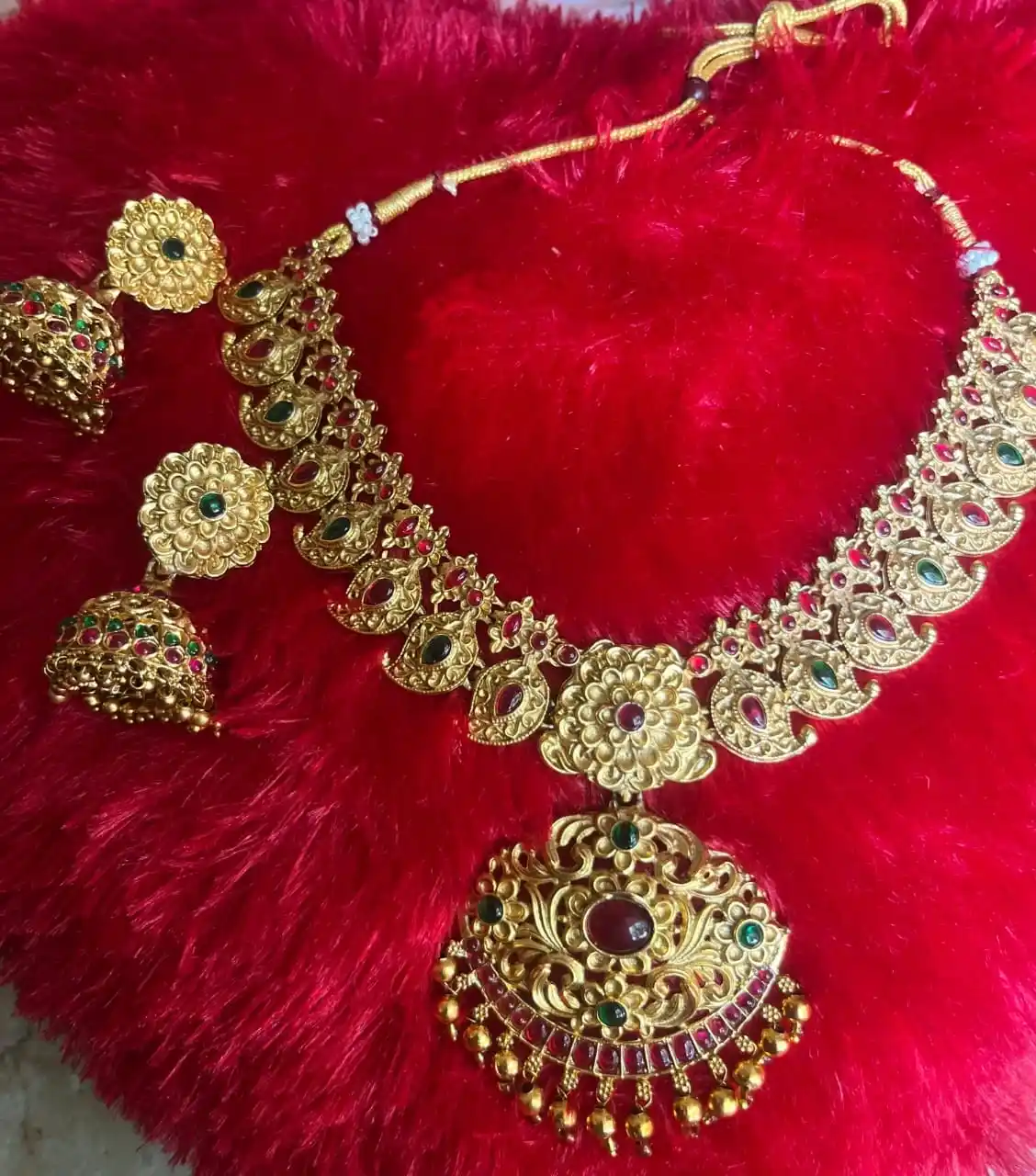 Matte Finish Nagas Necklace Set – Sugabogam