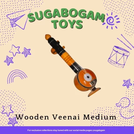Wooden Veenai Medium – Sugabogam